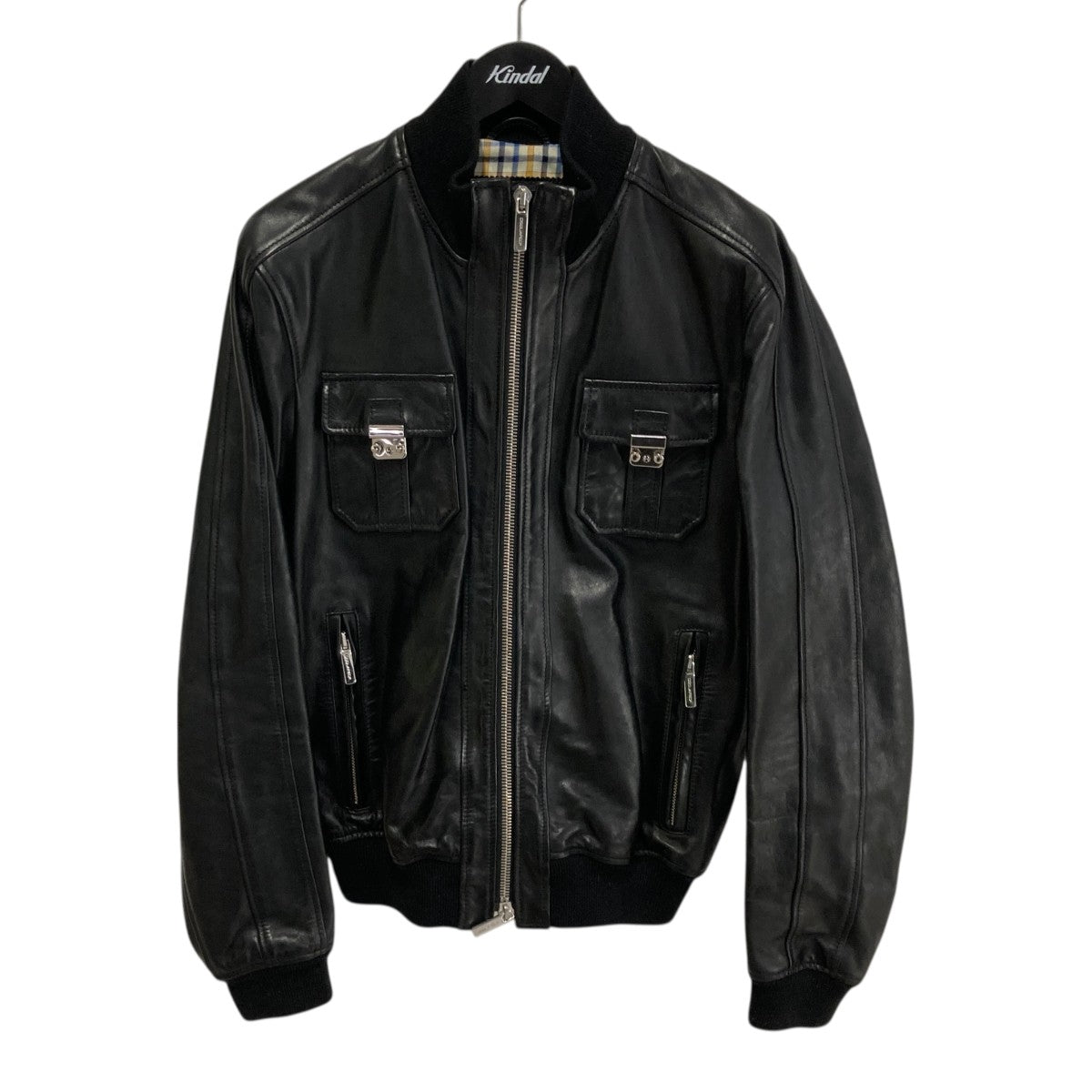DSQUARED2(ディースクエアード) レザージャケット ブラック サイズ 48