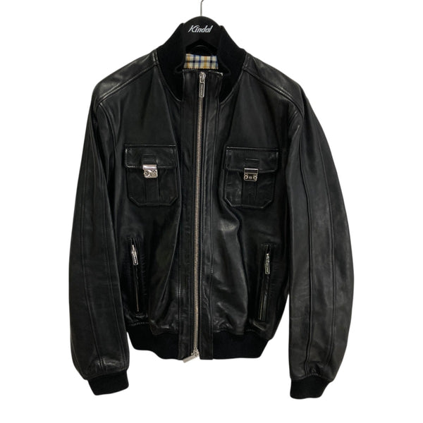 DSQUARED2 レザージャケット　サイズ50 DSQUARED2(ディースクエアード) レザージャケット ブラック サイズ 48