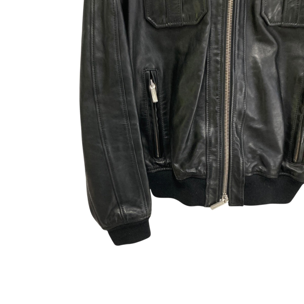 DSQUARED2(ディースクエアード) レザージャケット ブラック サイズ 48