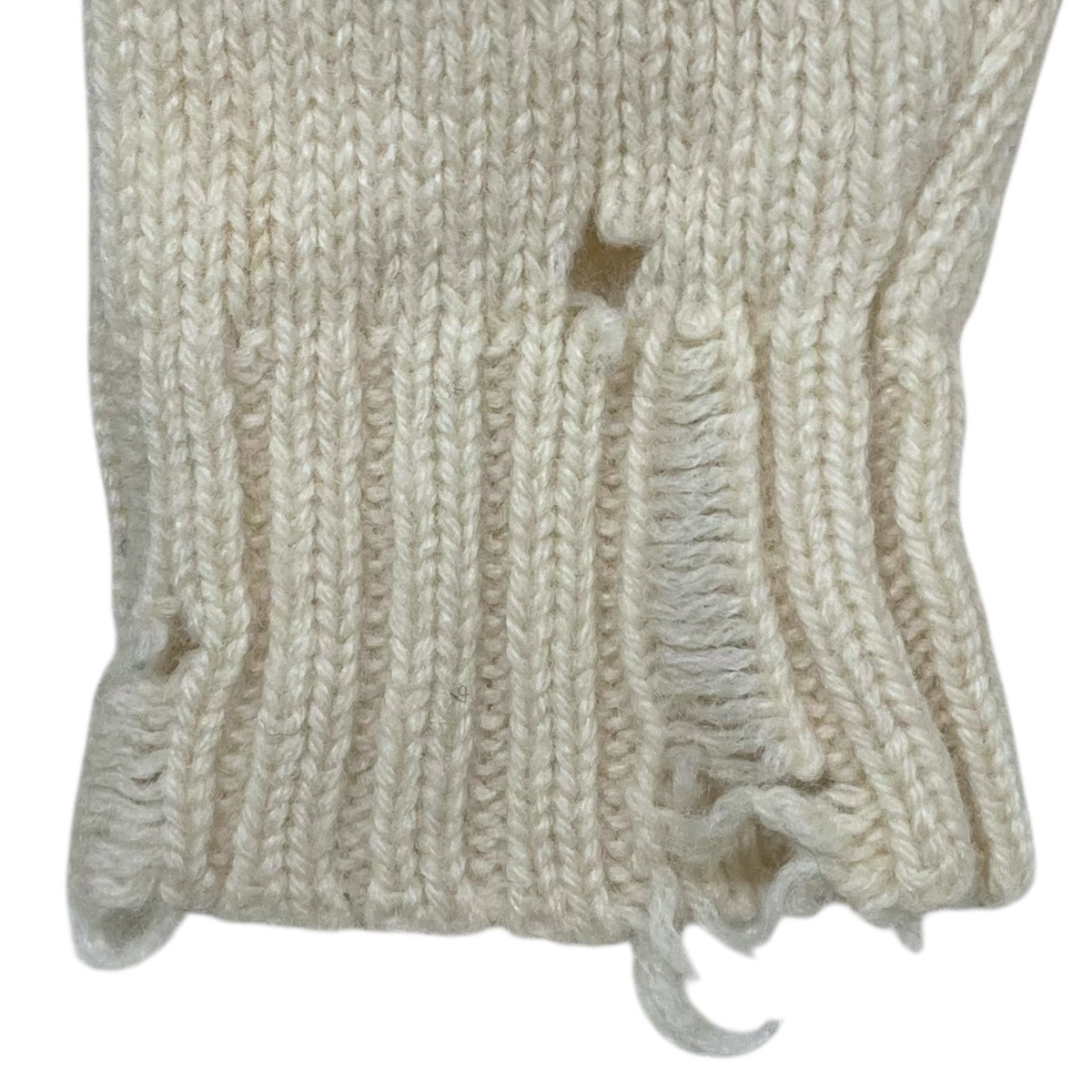 ダメージ加工ニットセーター 3G Crew neck damage knit 3ゲージクルーネックダメージニット US1925