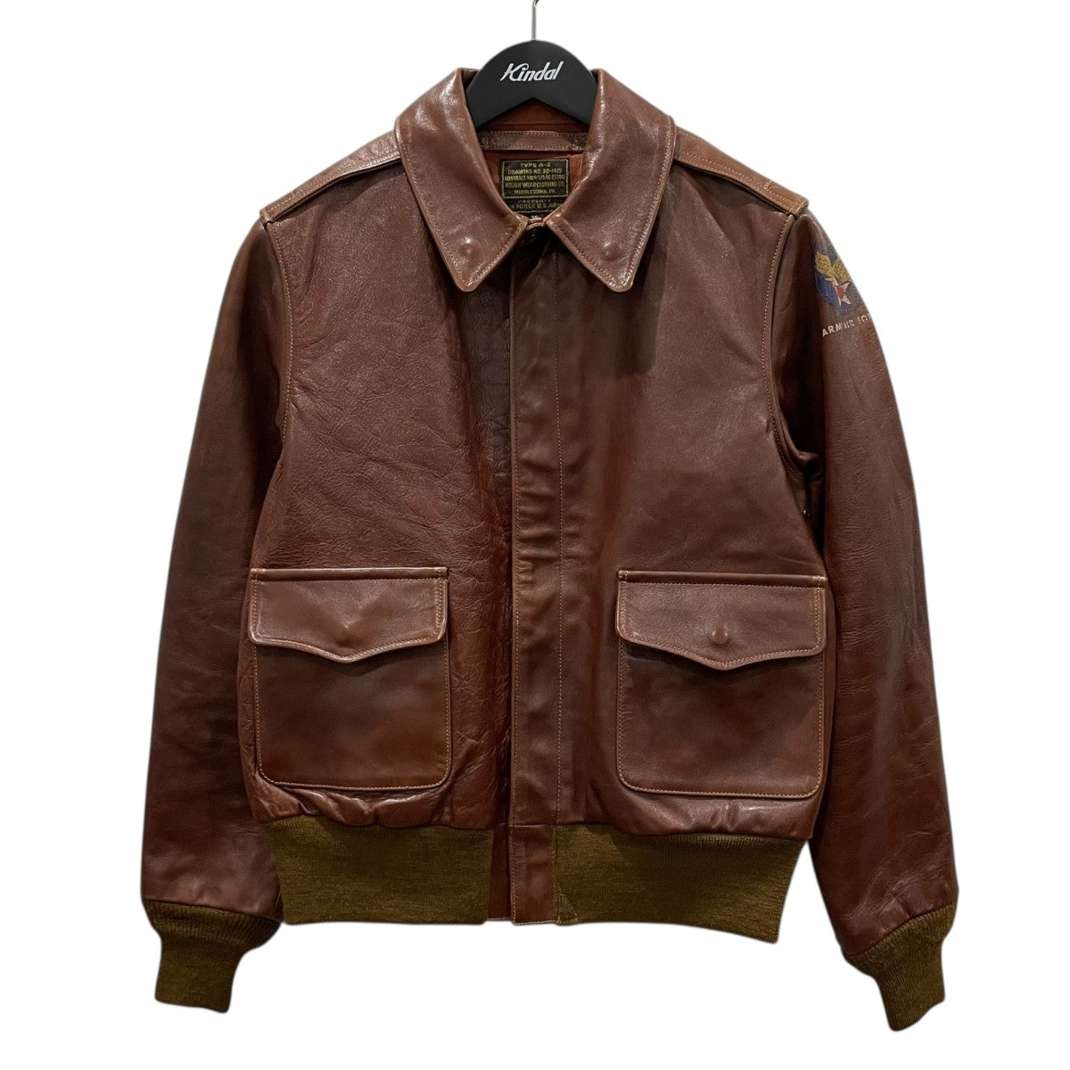Buzz Rickson’s ジップアップレザージャケット Type A-2 leather flight jacket レサーフライトジャケット R80253／BR80408 古着・中古-1枚目のアイテム画像