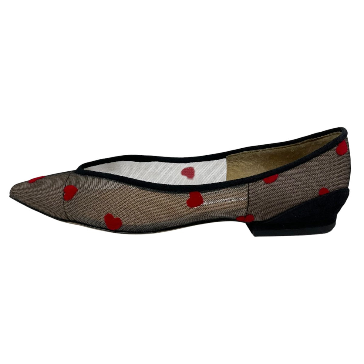 24SS ハートモチーフポインテッドトゥチュールフラットパンプス ANNA V FLAT アンナ ブイ フラット PP24S-ANNA V FLAT-RHC