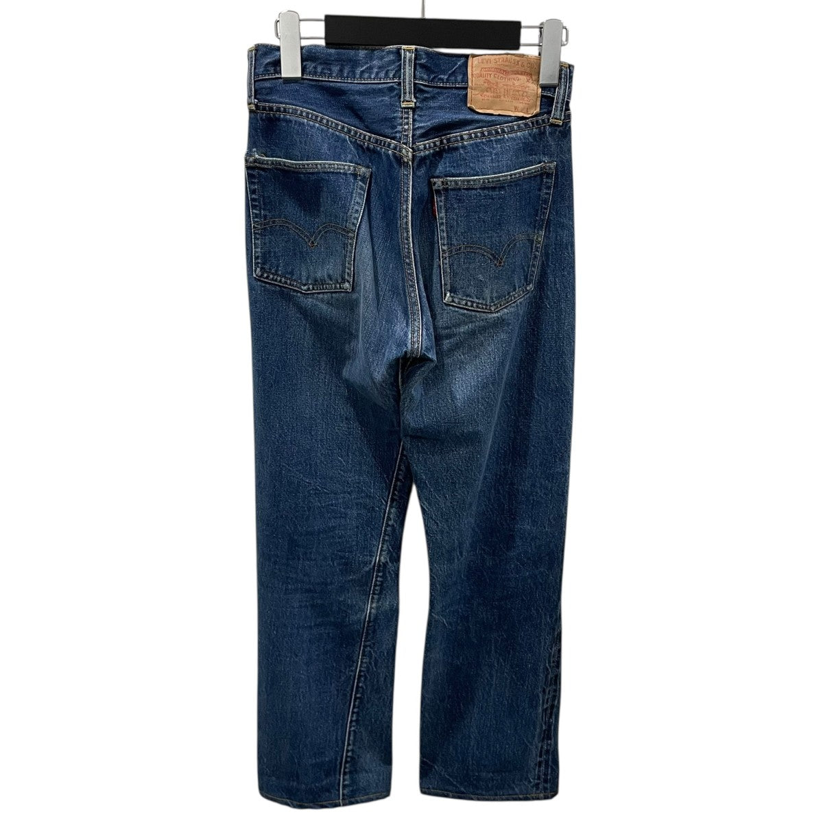 LEVI’S デニムパンツ BIG E 平行ステッチ 足長R ボタン裏6 米国製 古着・中古-2枚目のアイテム画像