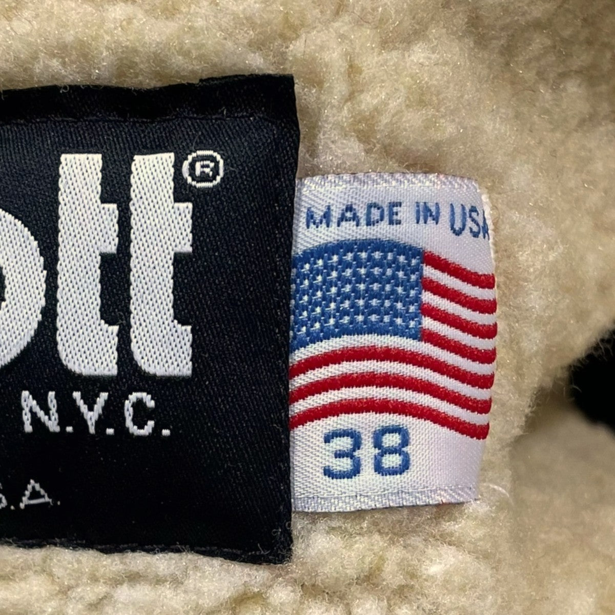 Schott(ショット) 裏ボアジャケット USA製 レッド・ナチュラル サイズ