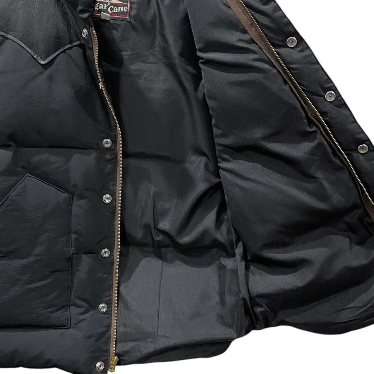 SUGAR CANE(シュガーケーン) レザーヨークダウンベスト SC11785