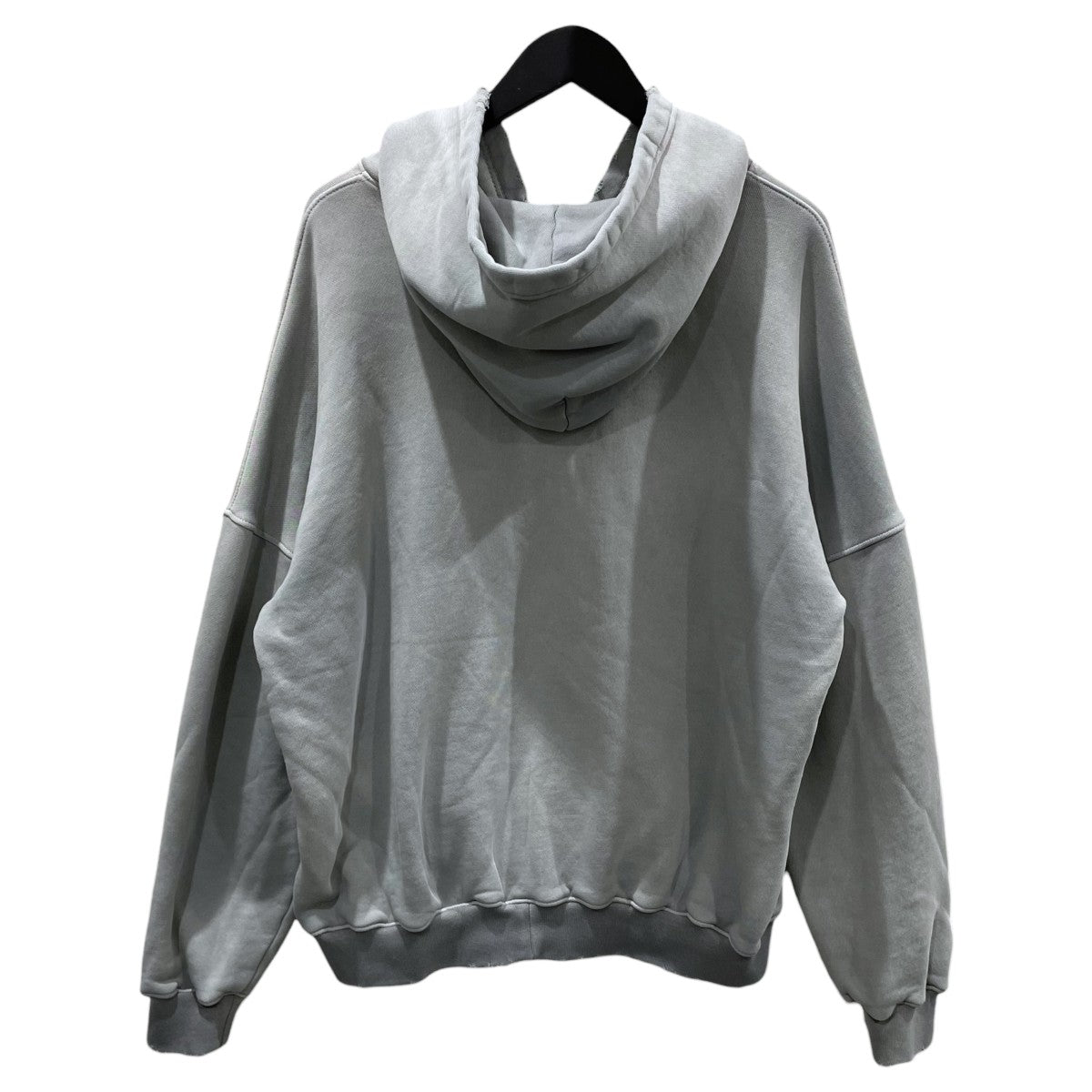 MOOJIMOOJI ダメージ加工ジップアップパーカー OVERSIZED ZIP UP HOODIE AGED オーバーサイズ ジップアップ フーディー エイジド 古着・中古-2枚目のアイテム画像
