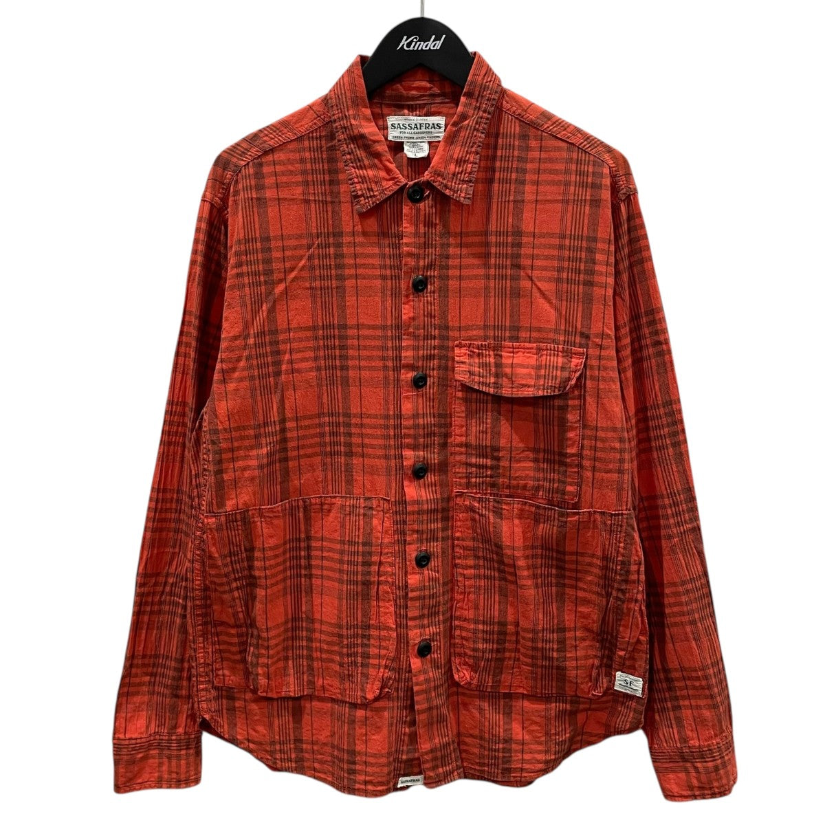 SASSAFRAS(ササフラス) チェック柄シャツ Digs Crew Half ディグス