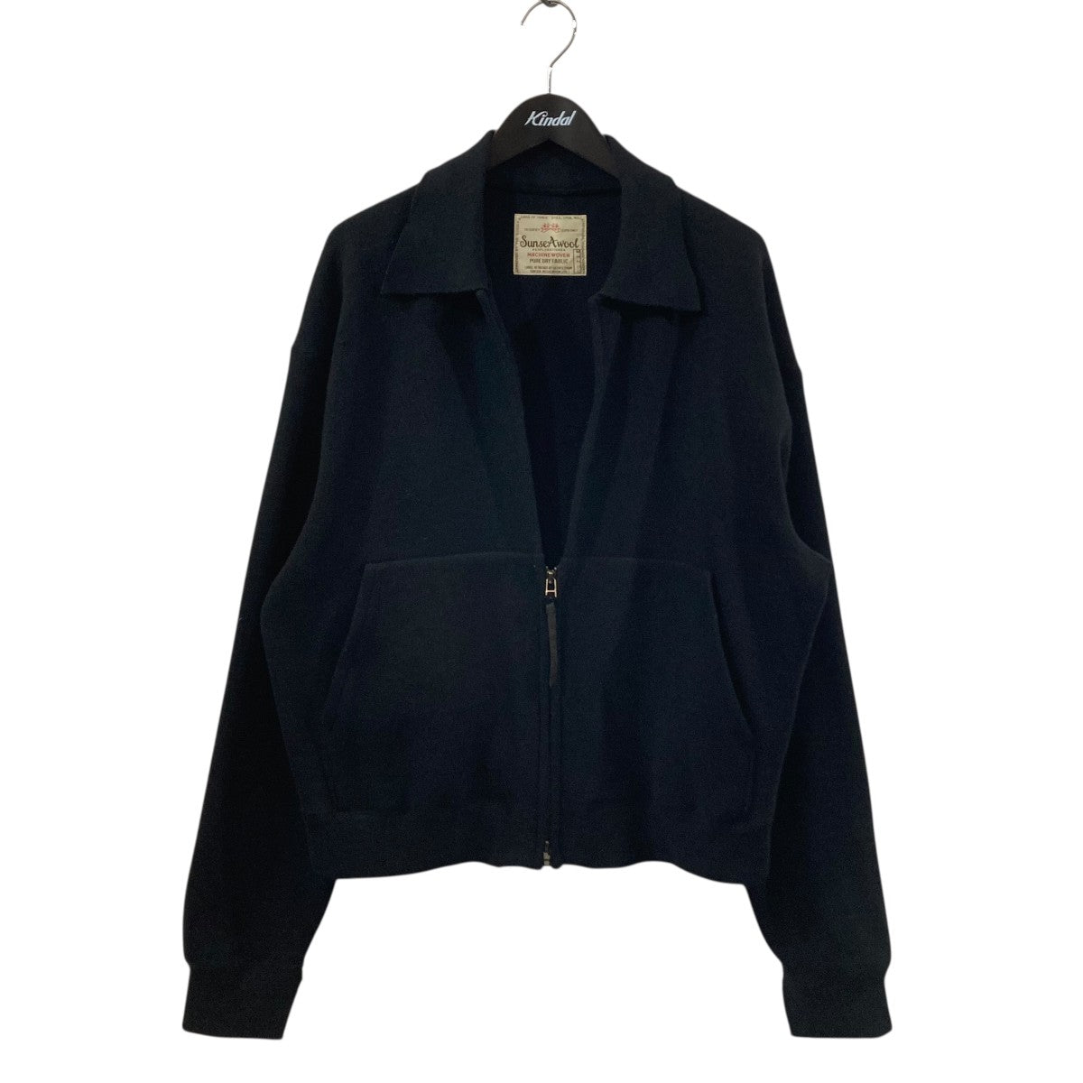 SUNSEA(サンシー) HALF-ZIP BLOUSONハーフジップウールブルゾン