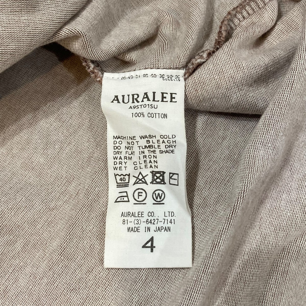 AURALEE TシャツA9ST01SU 古着・中古-5枚目のアイテム画像