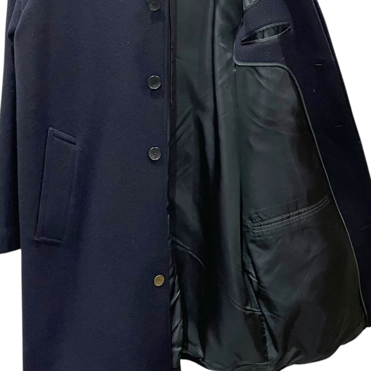 anachronorm(アナクロノーム) ウールステンカラーコート ネイビー