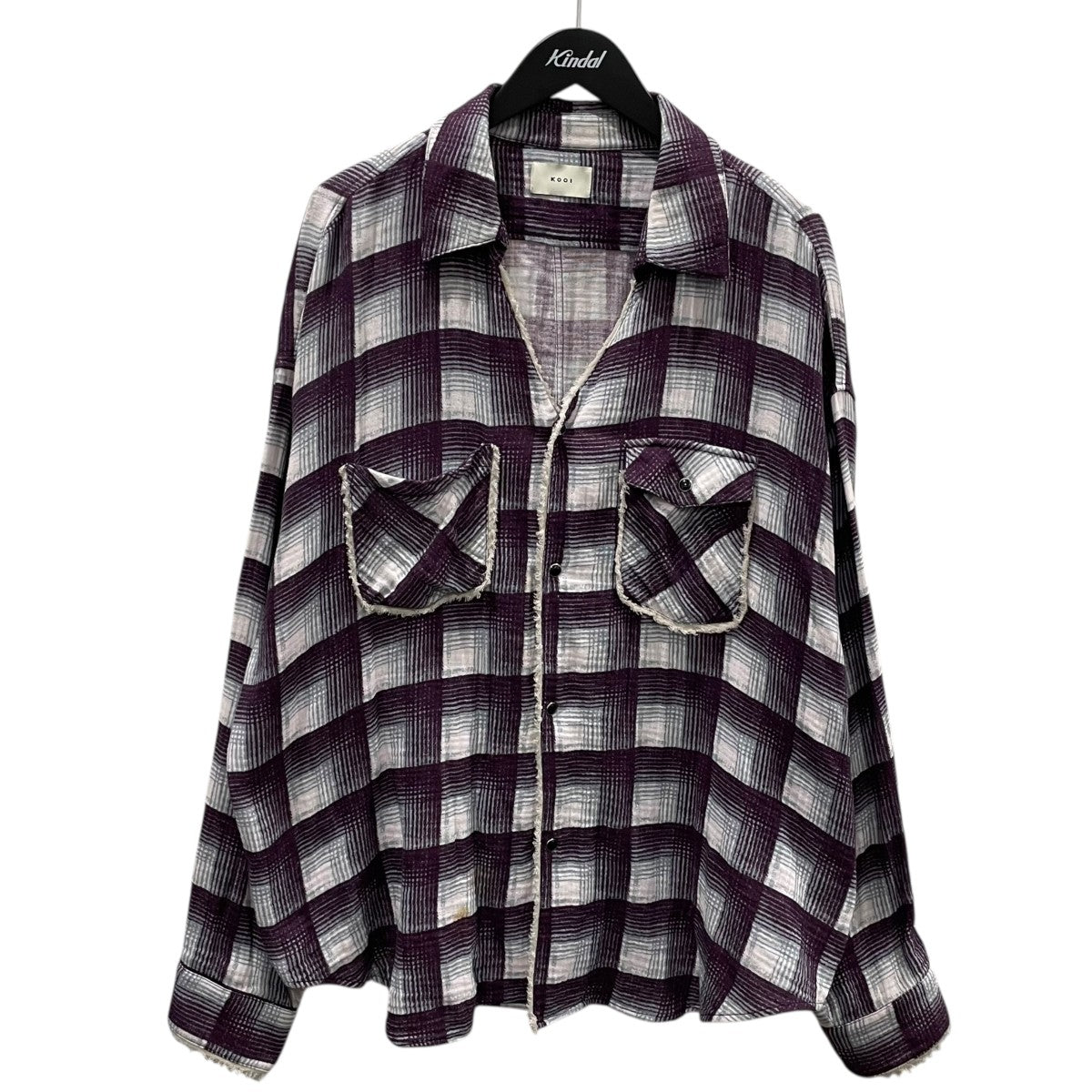 25SS チェック柄シャツ GAUZE CHECK LOOSE SHIRT ガーゼチェックルーズシャツ 25KO-SS12