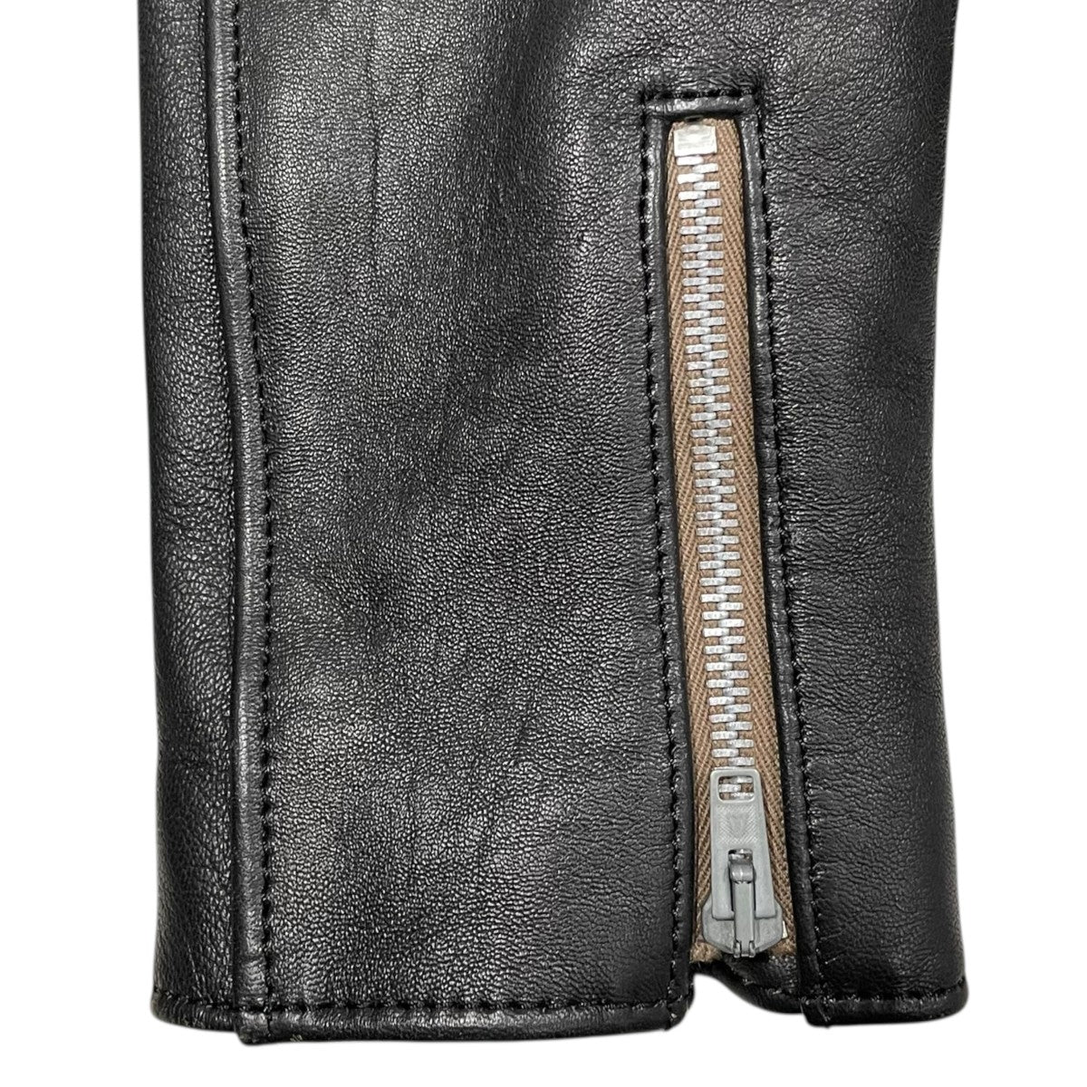 ADDICT CLOTHES ジップアップレザージャケット CENTER-ZIP JACKET センタージップジャケット AD-01 古着・中古-4枚目のアイテム画像