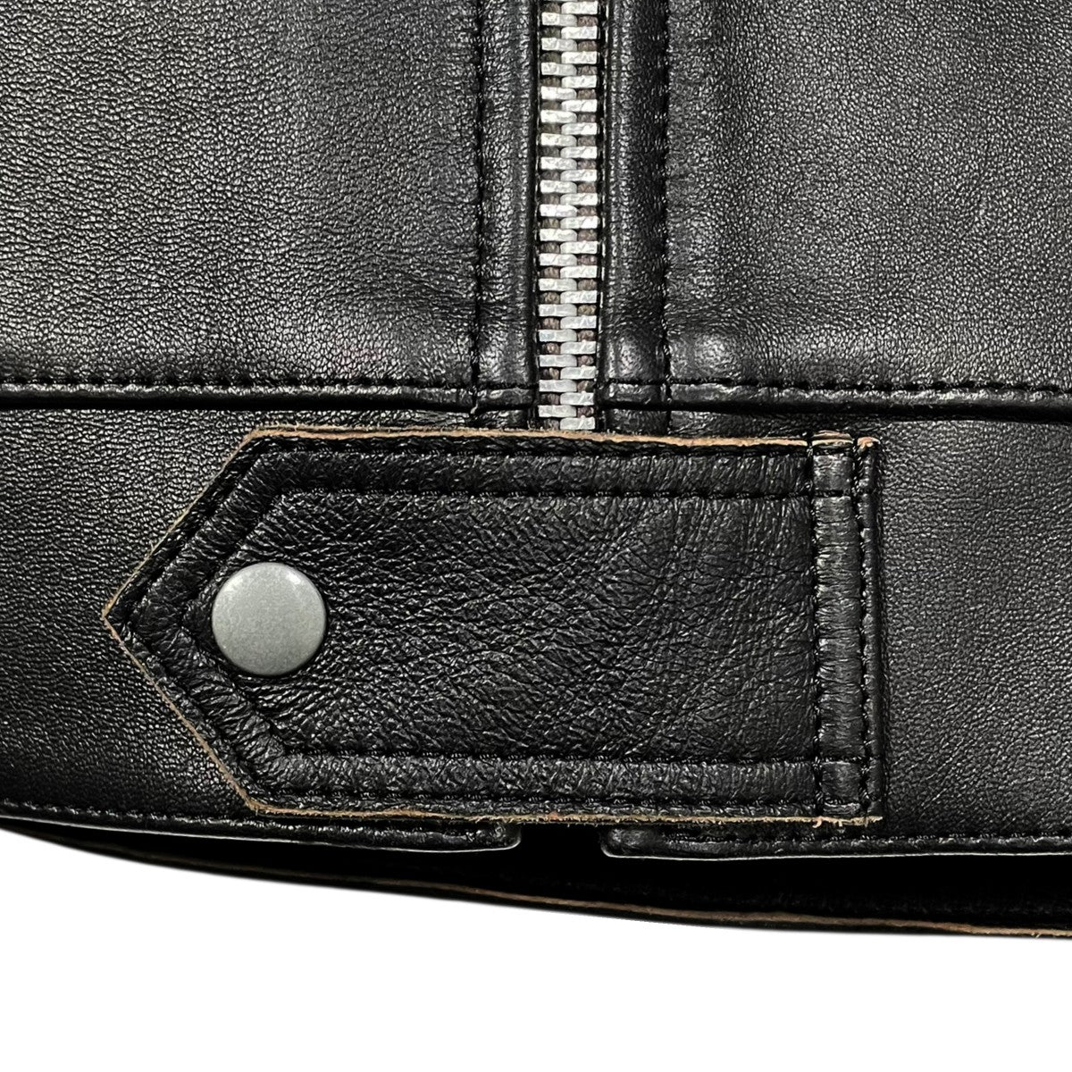 ADDICT CLOTHES ジップアップレザージャケット CENTER-ZIP JACKET センタージップジャケット AD-01 古着・中古-5枚目のアイテム画像