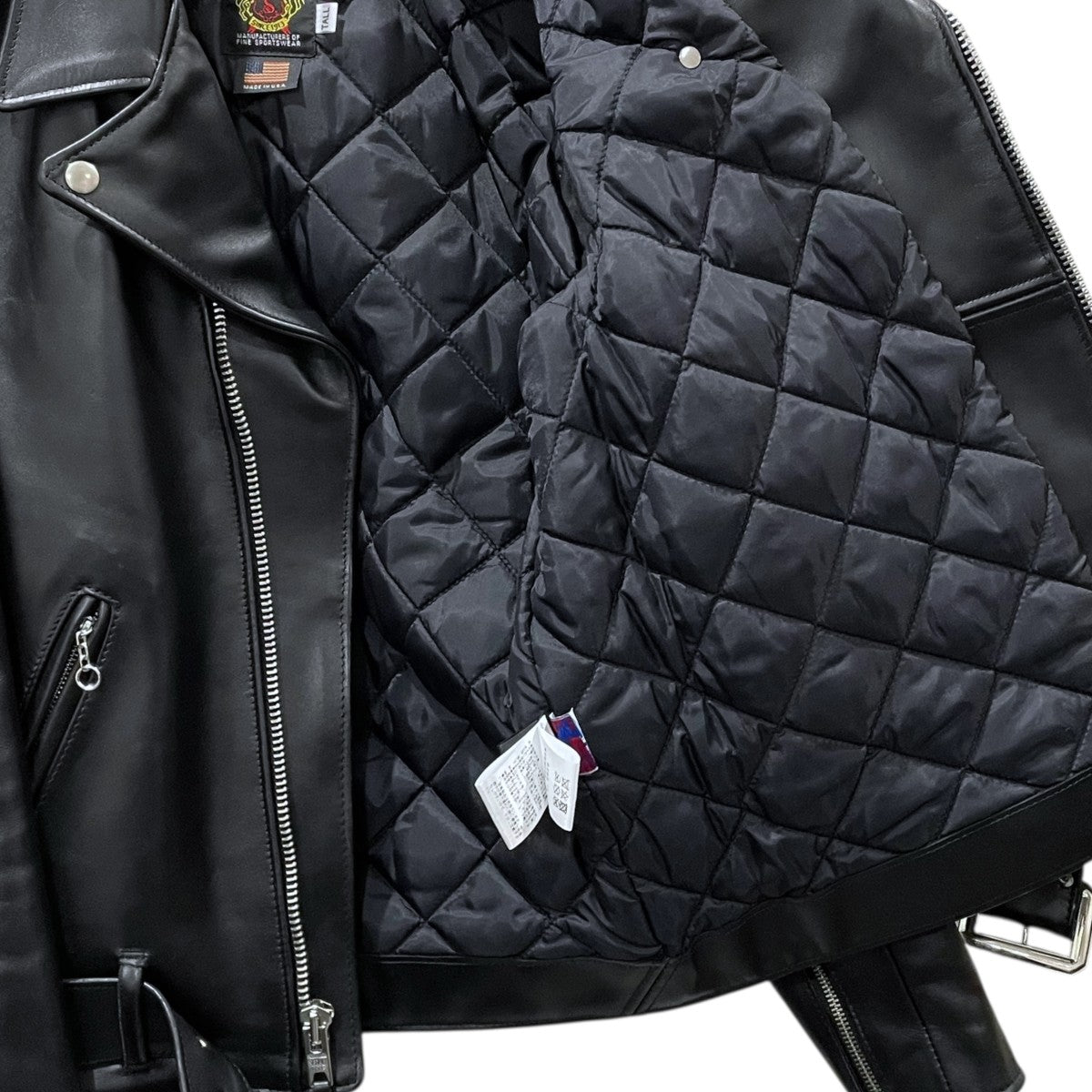 Schott ダブルライダースジャケット 613UST ONESTAR TALL ワンスター トール 7823950084 古着・中古-3枚目のアイテム画像