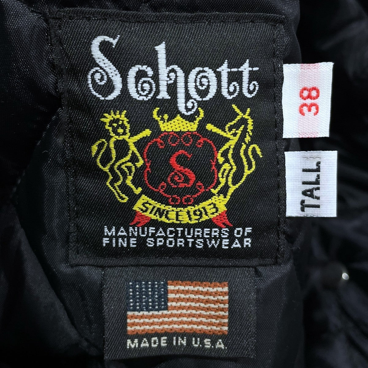 Schott ダブルライダースジャケット 613UST ONESTAR TALL ワンスター トール 7823950084 古着・中古-8枚目のアイテム画像