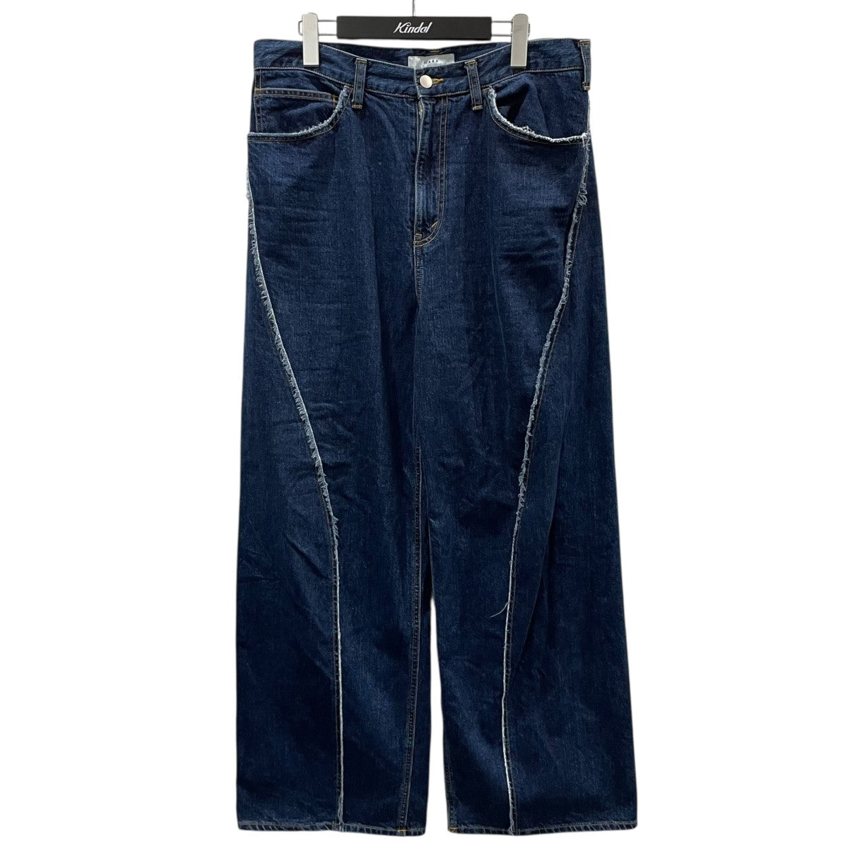 フロントフリンジ加工デニムパンツ USED LOOSE FIT JEANS ユーズドルーズフィットジーンズ Jie-STD-PT25