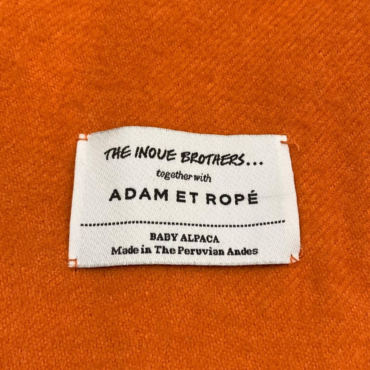 THE INOUE BROTHERS ADAM ET ROPE大判ストール THE INOUE BROTHERS×Adam et Rope 大判ストール オレンジ｜【公式