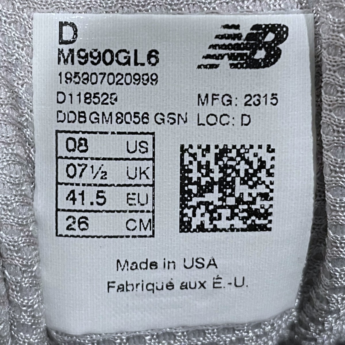 スニーカー M990GL6 MADE IN USA