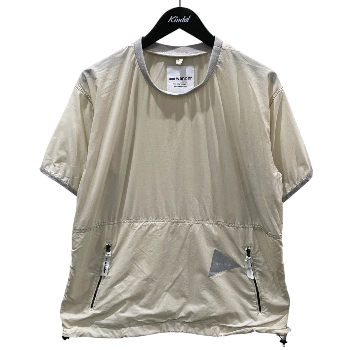 and wander 20SS パッカブル半袖トップス PERTEX wind T パーテックス ウィンド ティー 574-0123001 古着・中古-1枚目のアイテム画像
