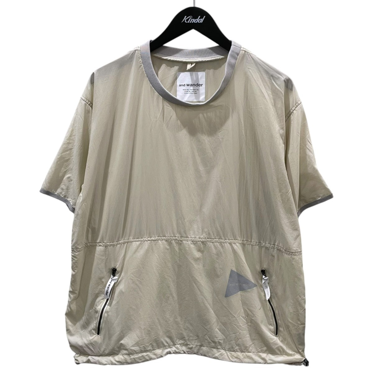and wander 23SS パッカブル半袖トップス PERTEX wind T パーテックス ウィンド ティー 574-3121039 古着・中古-1枚目のアイテム画像
