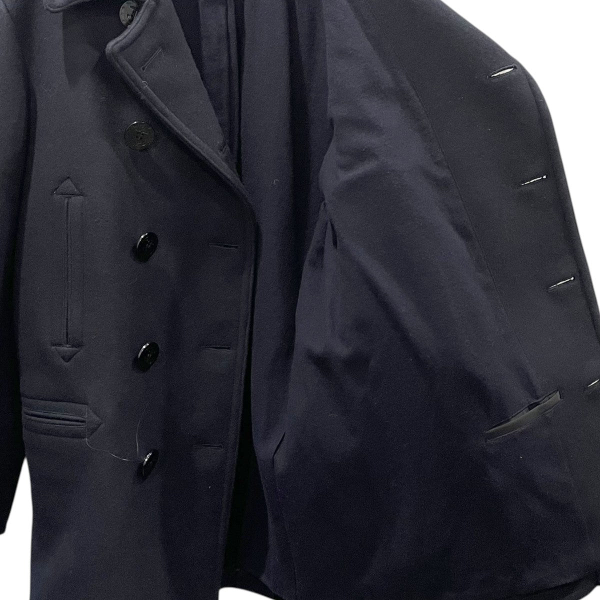 ロングピーコート PEA-COAT LONG MODEL WOOL LINING NAVAL CLOTHING FACTORY BR14146