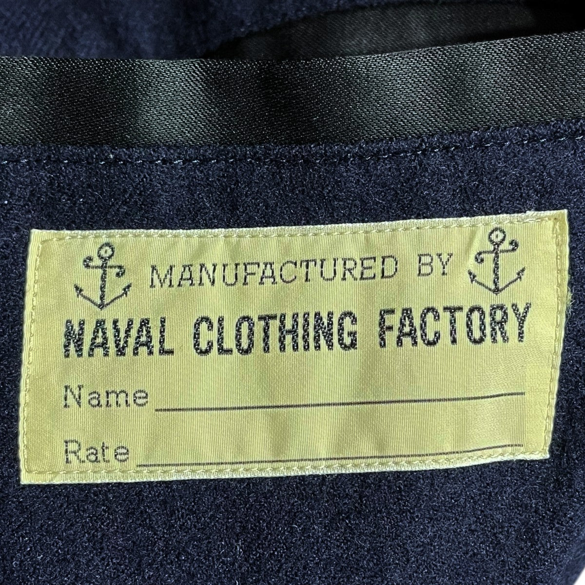 ロングピーコート PEA-COAT LONG MODEL WOOL LINING NAVAL CLOTHING FACTORY BR14146
