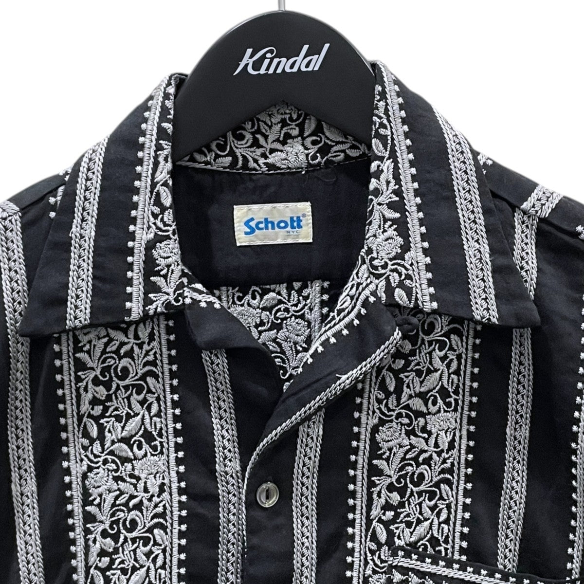Schott 24SS オープンカラー半袖シャツ HAWAIIAN SHIRT EMBROIDERY ハワイアンシャツ エンブロイダリー 782-4123011 古着・中古-3枚目のアイテム画像