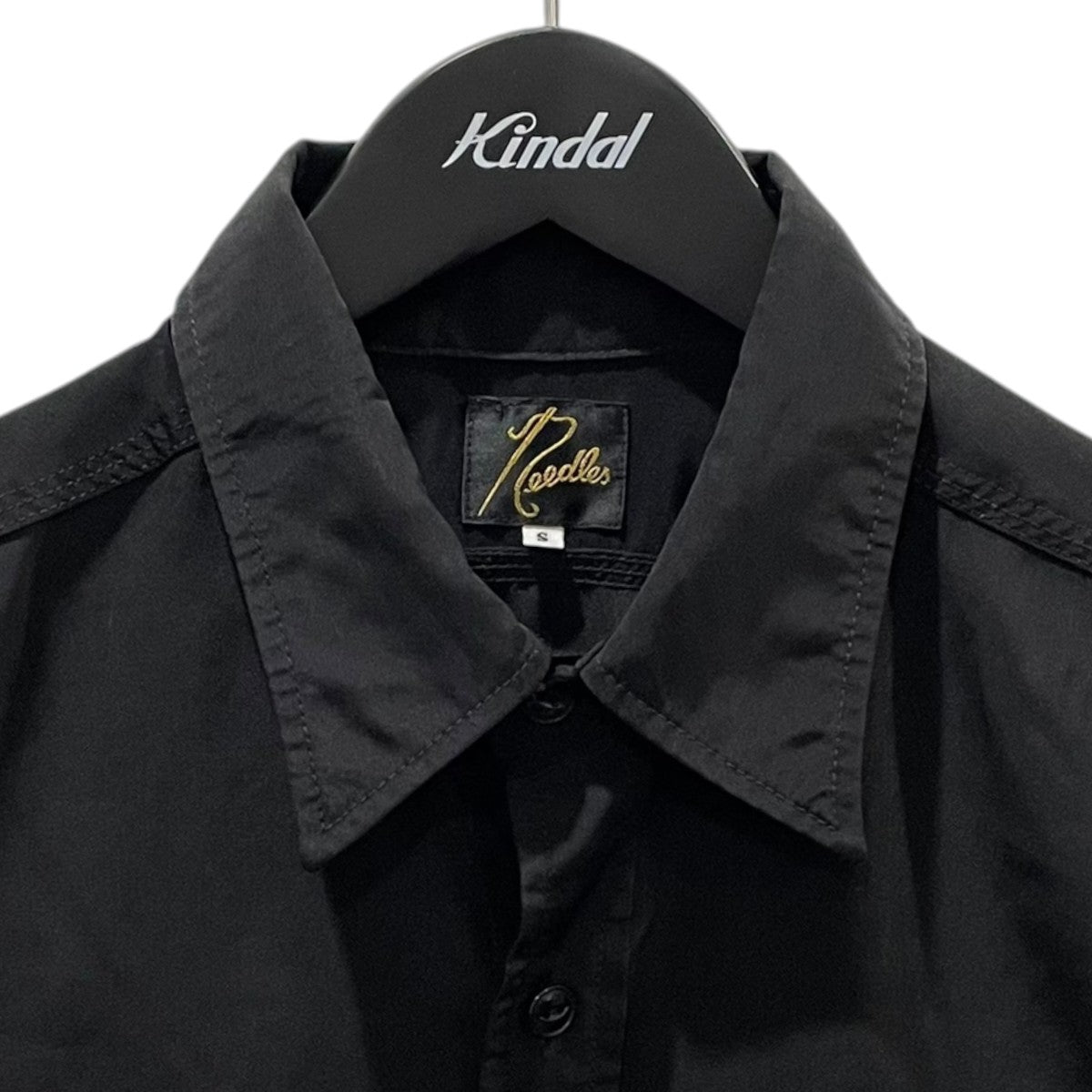 Needles 22SS 半袖シャツ S／S Work Shirt - Poly Cloth ショートスリーブワークシャツ ポリクロス KP180 古着・中古-3枚目のアイテム画像