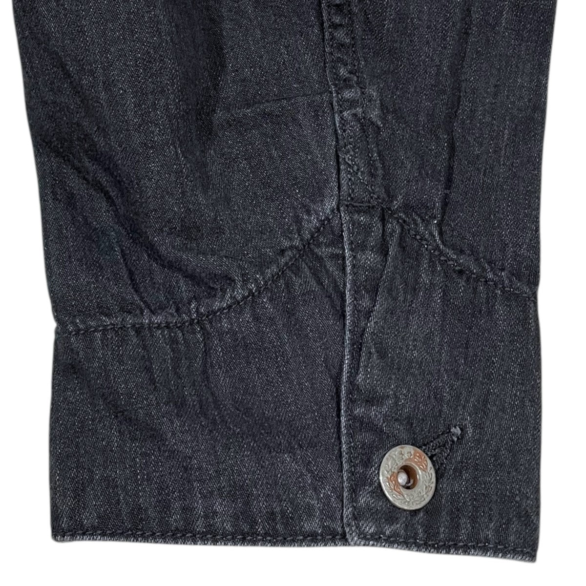 25SS デニムジャケット Black Denim Covered Jacket ブラックデニム カバードジャケット 4120400001
