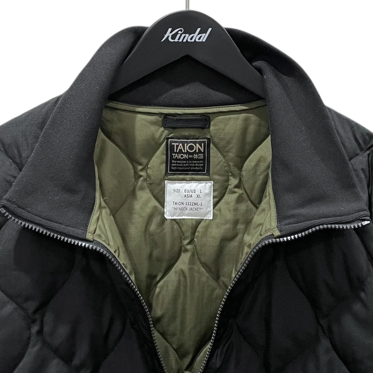 ダウンジャケット MILITARY RIB HIGH NECK W-ZIP DOWN JACKET ミリタリー リブ ハイネック ダブルジップ ダウンジャケット TAION-112ZML-1