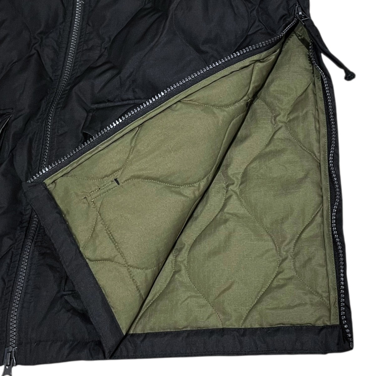 ダウンジャケット MILITARY RIB HIGH NECK W-ZIP DOWN JACKET ミリタリー リブ ハイネック ダブルジップ ダウンジャケット TAION-112ZML-1