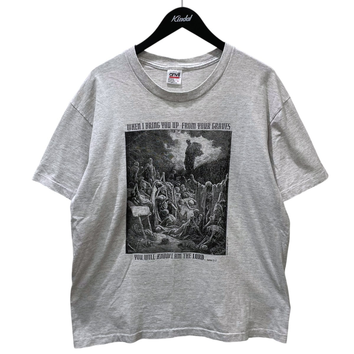 anvil プリントTシャツ Gustave Dore ギュスターヴ ドレ The Vision of the Valley of Dry Bones 乾燥した骨の谷のビジョン 古着・中古-1枚目のアイテム画像