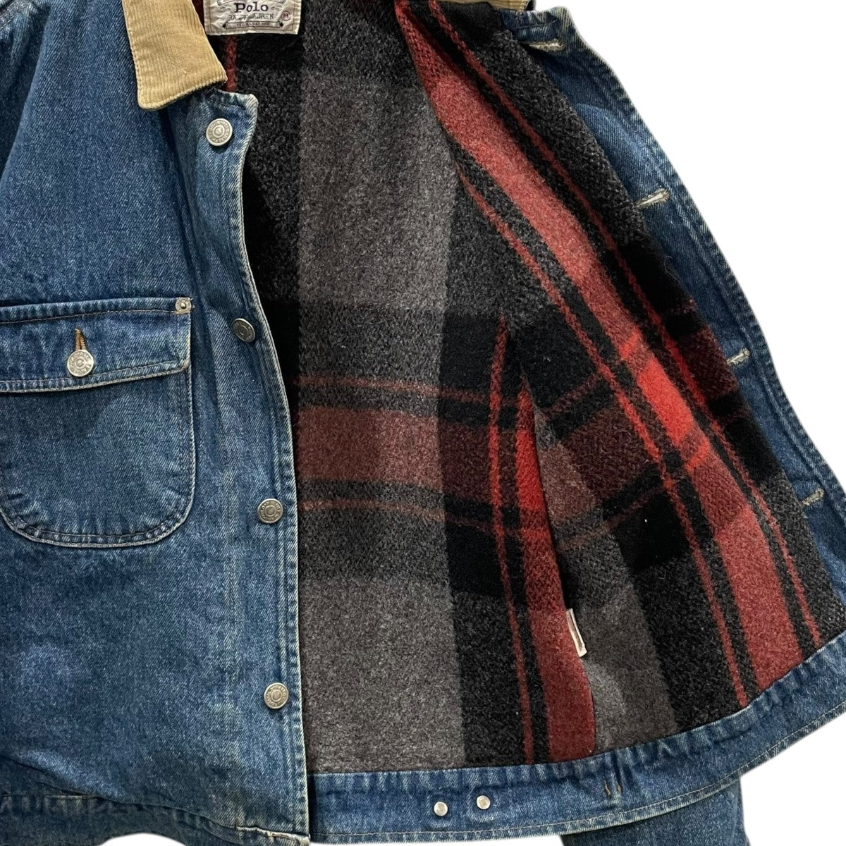 ブランケットライナーコーデュロイ襟デニムジャケット