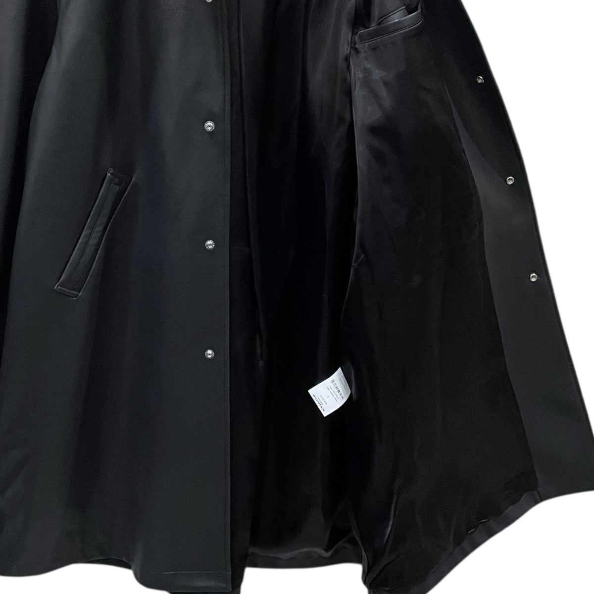 25AW フデイクレザーフーデッドロングコート Faux Leather Hooded Long Coat N40-CT 01