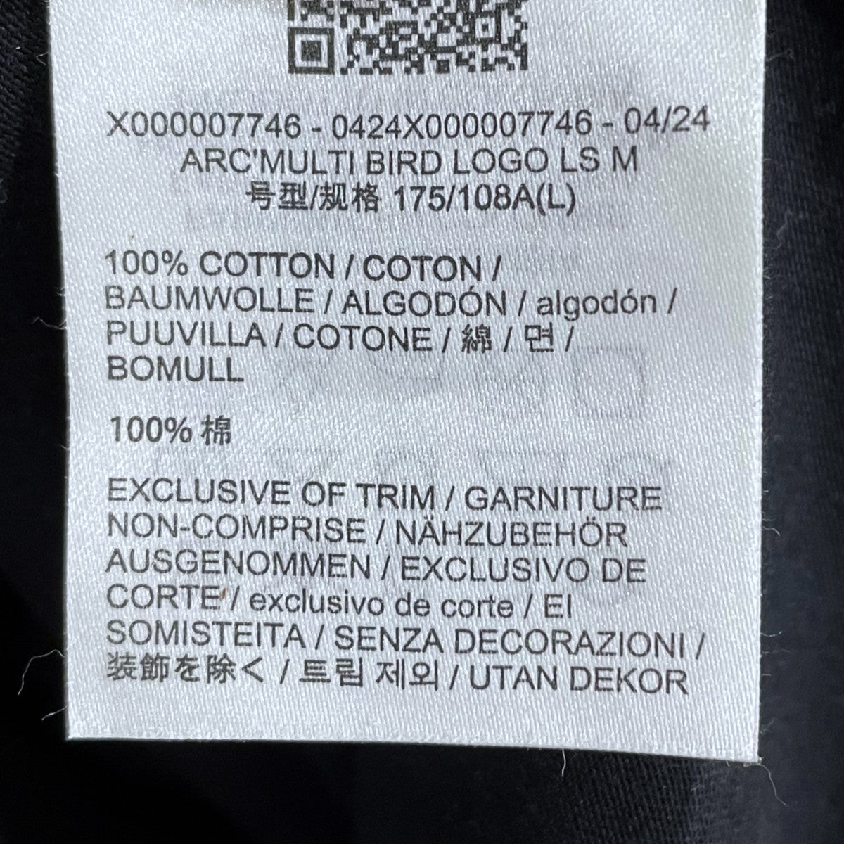 長袖カットソー Arc’Multi Bird Logo LS アークマルチバードロゴ ロングスリーブ X000007746