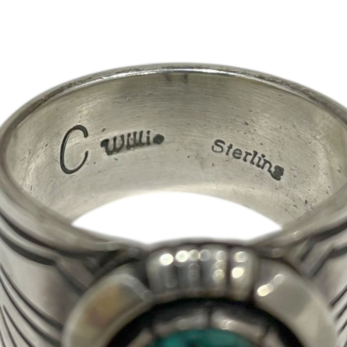 インディアンジュエリー ターコイズリング Cooper Willie クーパーウィリー ナバホ族 古着・中古-8枚目のアイテム画像