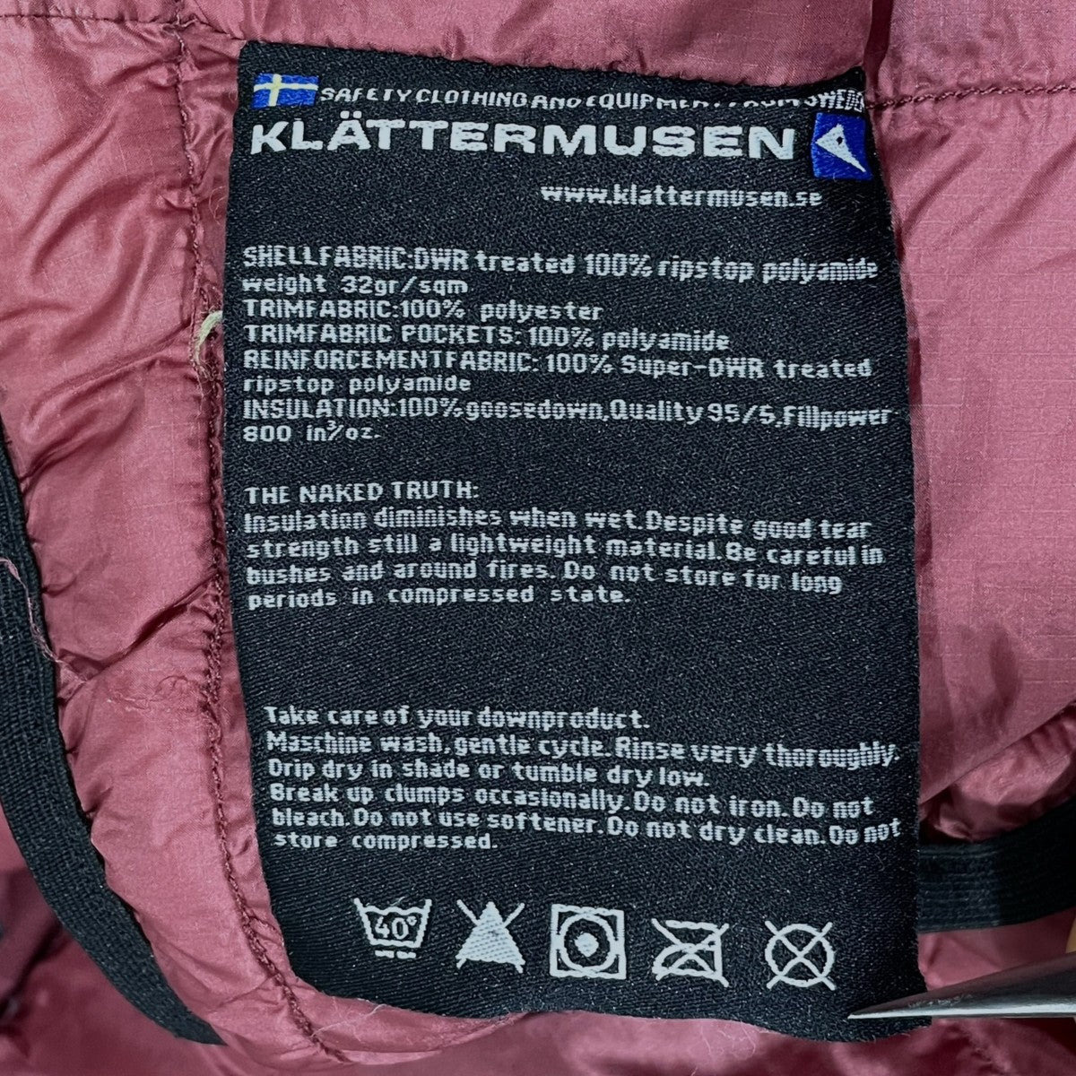 KLATTERMUSEN プルオーバーダウンジャケット Liv 2．0 Sweater リヴ 2．0 セーター 古着・中古-10枚目のアイテム画像
