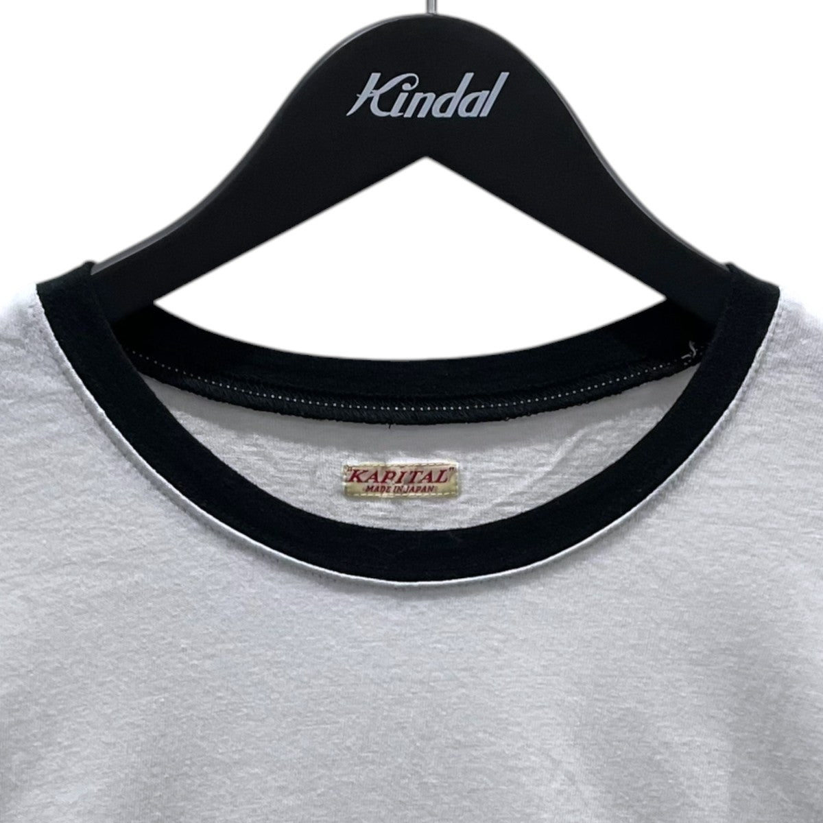 KAPITAL 22SS 裾格子バイカラーTシャツ 20／-天竺 ウィンドペンT K2206SC148 古着・中古-3枚目のアイテム画像