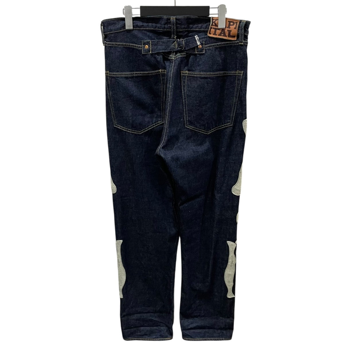 KAPITAL ホーン刺繍デニムパンツ 12．5oz Denim Mexican Tuxedo 5P OKAGILLY 12．5オンス デニム メキシカンタキシード ファイブポケット オカギリー EK-1528LPA 古着・中古-2枚目のアイテム画像