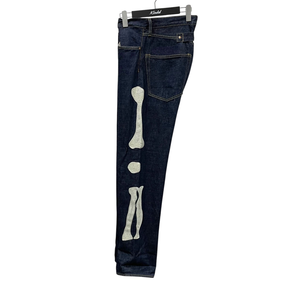 KAPITAL ホーン刺繍デニムパンツ 12．5oz Denim Mexican Tuxedo 5P OKAGILLY 12．5オンス デニム メキシカンタキシード ファイブポケット オカギリー EK-1528LPA 古着・中古-4枚目のアイテム画像