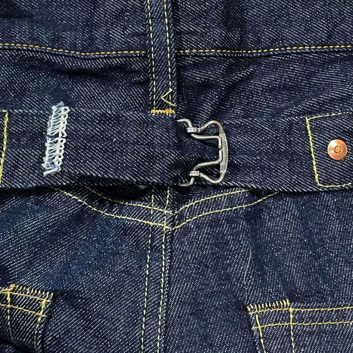 KAPITAL ホーン刺繍デニムパンツ 12．5oz Denim Mexican Tuxedo 5P OKAGILLY 12．5オンス デニム メキシカンタキシード ファイブポケット オカギリー EK-1528LPA 古着・中古-6枚目のアイテム画像
