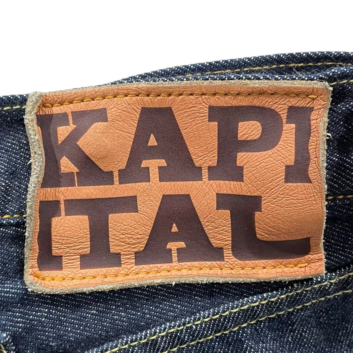 KAPITAL ホーン刺繍デニムパンツ 12．5oz Denim Mexican Tuxedo 5P OKAGILLY 12．5オンス デニム メキシカンタキシード ファイブポケット オカギリー EK-1528LPA 古着・中古-8枚目のアイテム画像
