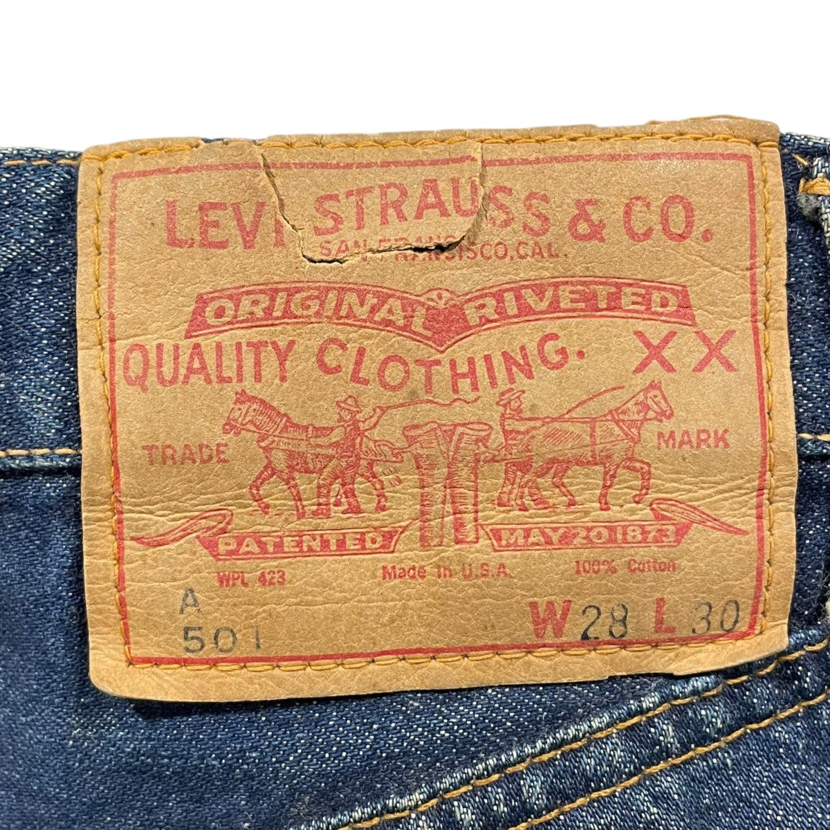 levis デニムパンツ 501 Aタイプ 米国製 BIG E 古着・中古-10枚目のアイテム画像