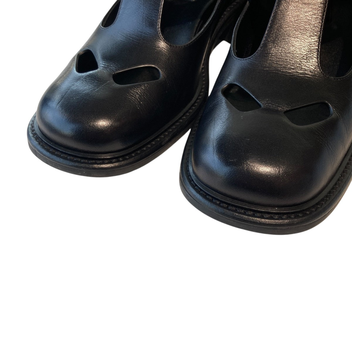 MIU MIU(ミュウミュウ) Tバーレザーシューズ5E318E 5E318E ブラック