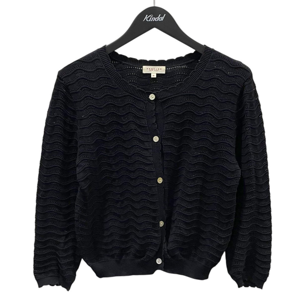 DEMYLEE カーディガン　黒 DEMYLEE(デミリー) コットンニットカーディガン ELVA CARDIGAN