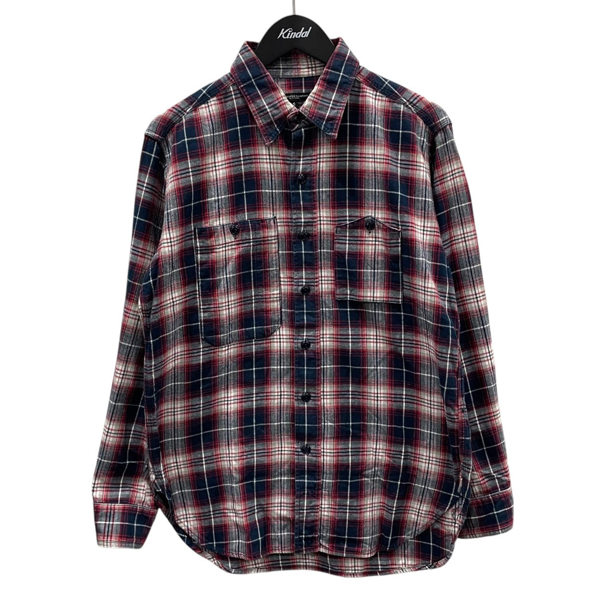 Engineered Garments チェック柄シャツ Work Shirt - Cotton Plaid Flannel ワークシャツ コットンプレイドフランネル 古着・中古-1枚目のアイテム画像