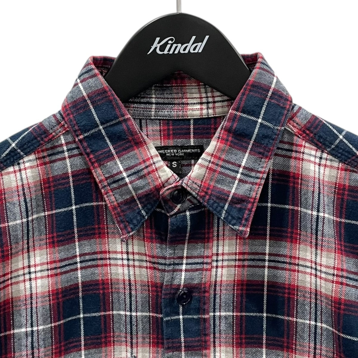 Engineered Garments チェック柄シャツ Work Shirt - Cotton Plaid Flannel ワークシャツ コットンプレイドフランネル 古着・中古-3枚目のアイテム画像
