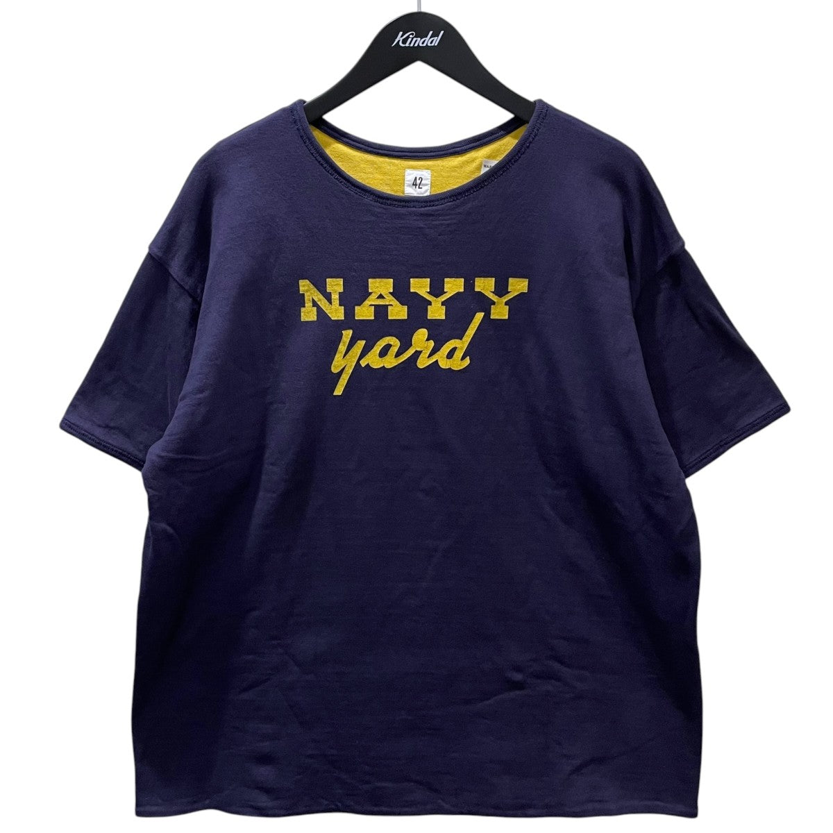WAREHOUSE×ORGAN 21SS リバーシブルTシャツ USN Reversible T-Shirt NAVY Yard 4101 古着・中古-1枚目のアイテム画像