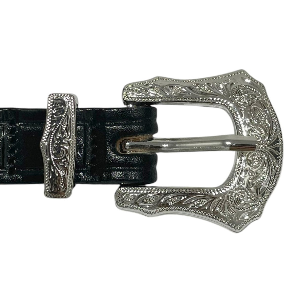 tory leather レザーベルト 3／4 inch 3-Piece Silver Buckle Set Belt 2244 古着・中古-2枚目のアイテム画像