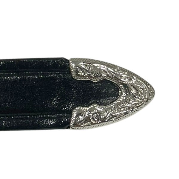 tory leather レザーベルト 3／4 inch 3-Piece Silver Buckle Set Belt 2244 古着・中古-4枚目のアイテム画像